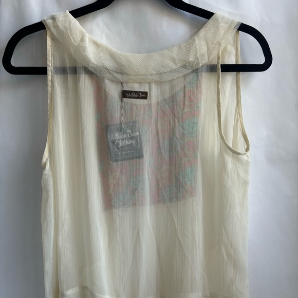 Matilda Jane Palisades Sleeveless Blouse Tank Top Beige Size Medium - Picture 6 of 13